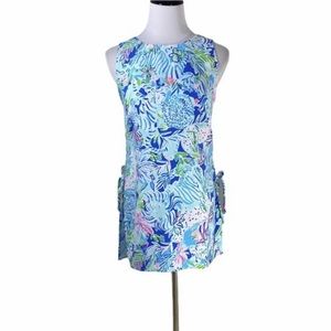 Lilly Pulitzer Donna Shift Tunic Top Coastal Blue Lion Around Size Small w/ Tags